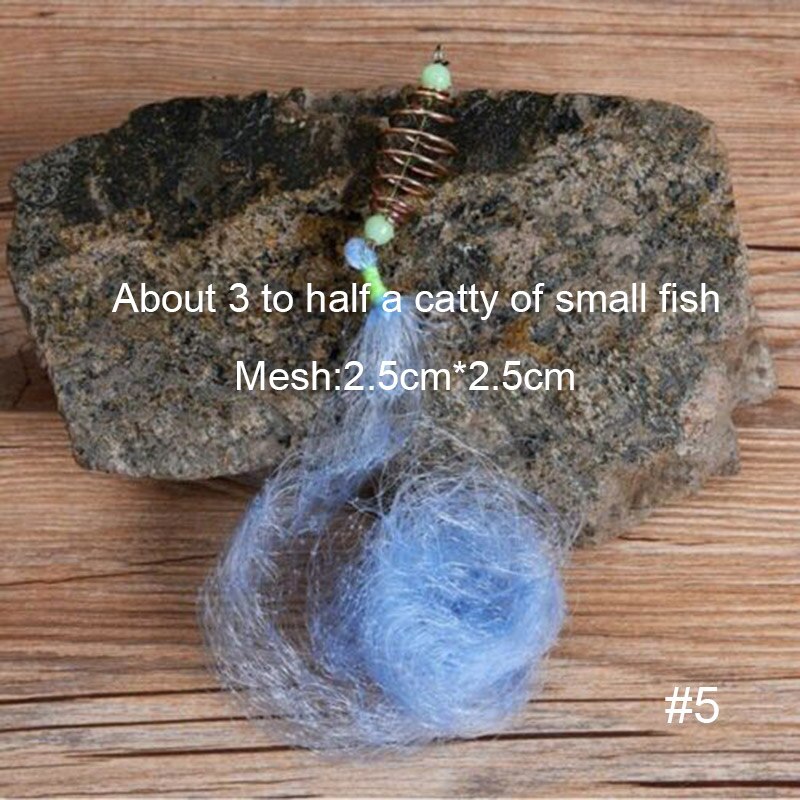 Fishing Nets Set 3D Pyramid Shape with Luminous Bead and Spring Fishing Accessories