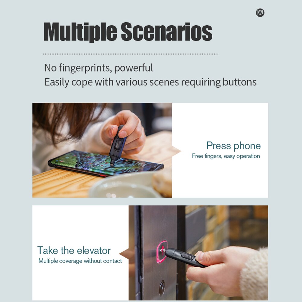 Przełącznik winda przycisk pióro chowany stalówka brelok bezdotykowy napa bezpieczna otwieracz mini przenośne pojemnościowe pióro dotykowe