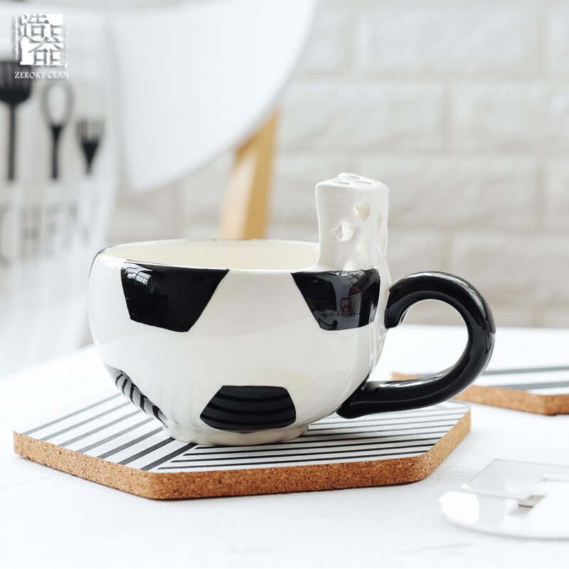 Tasse de basket-ball créative en céramique, petit-déjeuner, motif dessin animé, pour enfants, joli, pour le lait, le café