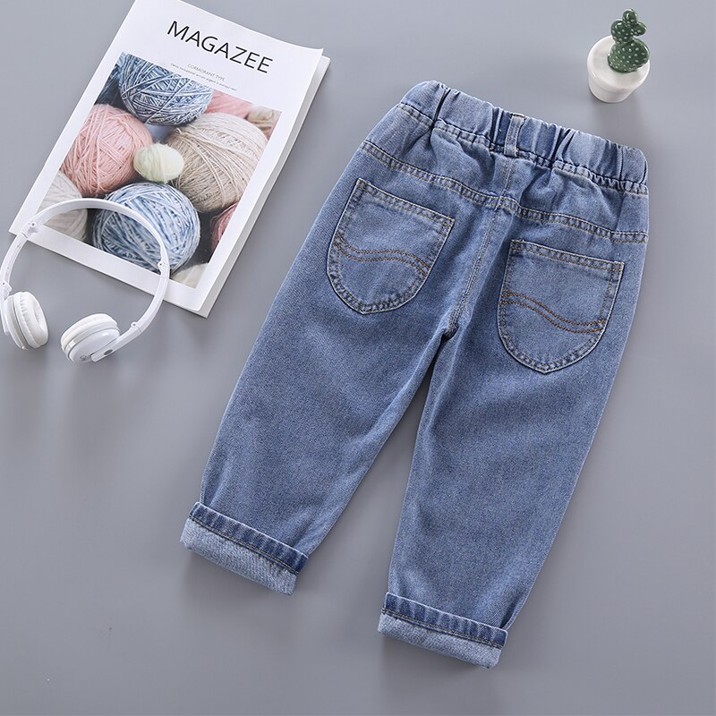 Meninas calças de brim para crianças primavera outono calças de brim crianças moda denim calças do bebê meninos jean roupas infantis 2-6y