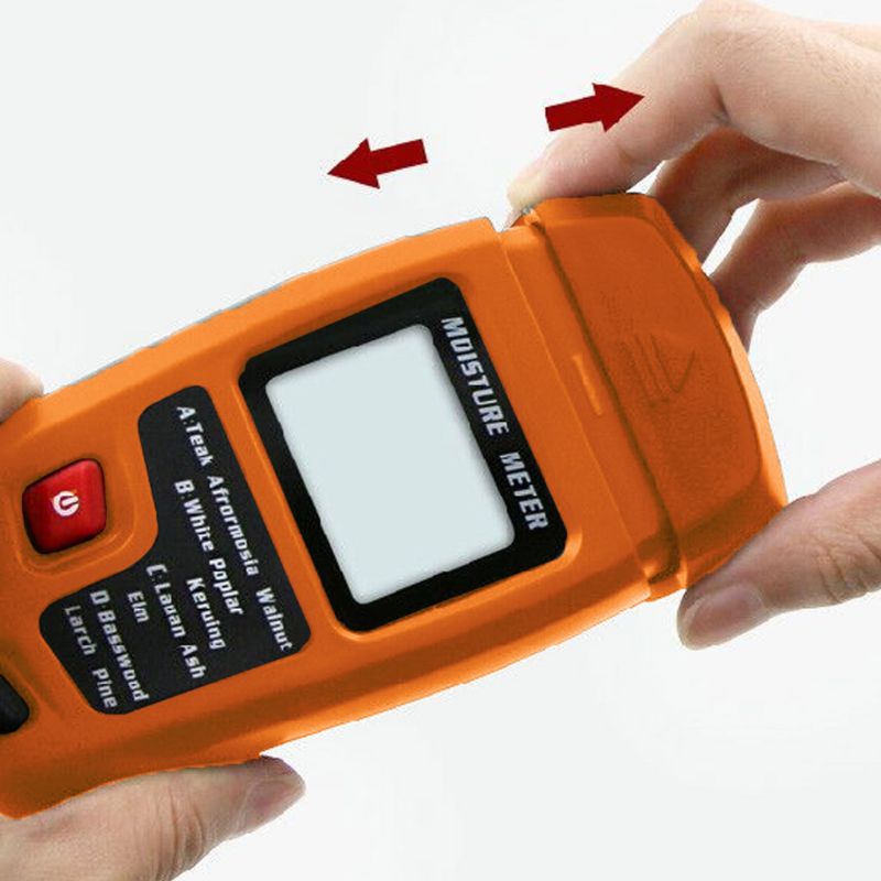 0-99.9%  draagbare digitale houtvochtmeters voor het meten van de vochtigheid van brandhout en papier