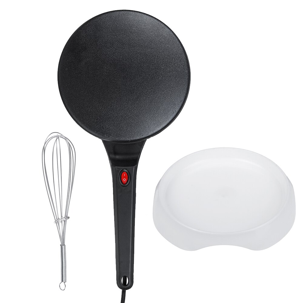 900W 220V Non-stick Electric Crepe Pizza Maker Pancake Non-stick Griddle Baking Pan Cake Machine Kitchen Cooking Tools Crepe: Black / AU
