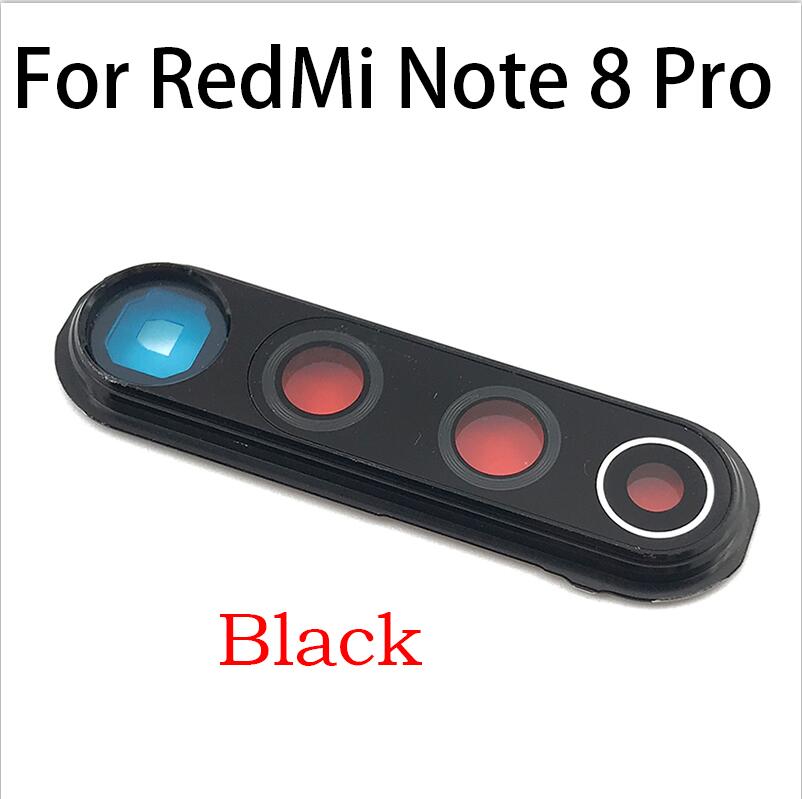 Tylna szyba aparatu dla Xiaomi Mi 6 Mi6 M6 Mi 8 Mi8 Mi 9 Mi9 Lite SE tylna kamera szklany obiektyw z ramką dla Redmi Note 8 Pro: Note 8 Pro Black