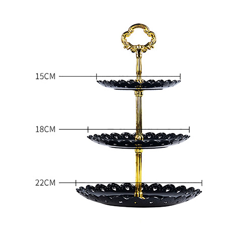 3 Tier Plastic Cake Stand Afternoon Tea Wedding Plates Party Tableware Bakeware Cake Shop Three Layer Cake Rack