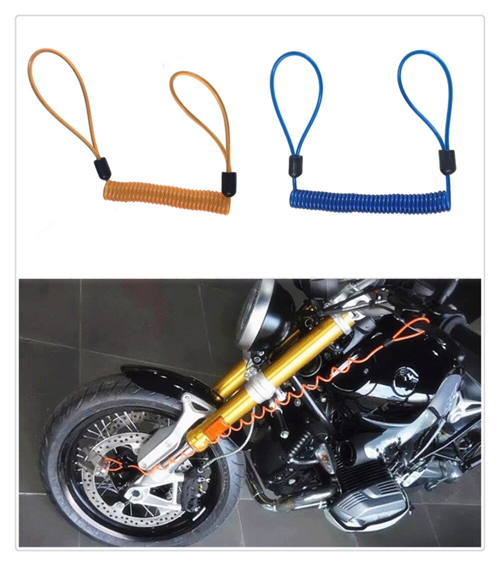Motorcycle disc brake lock rope helmet anti-theft line for YAMAHA FZ750 FZR750R GENESIS FZR1000 GENESIS FJ1100 FJ1200S T