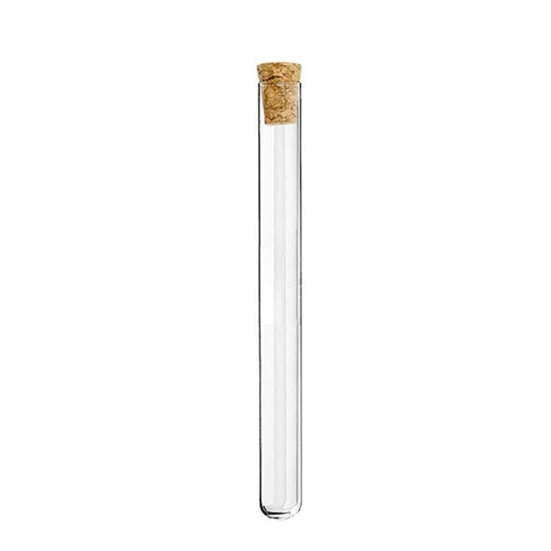 Kunststoff Reagenzglas mit Korken Stopper Korn Lagerung Fläschchen Container M17F