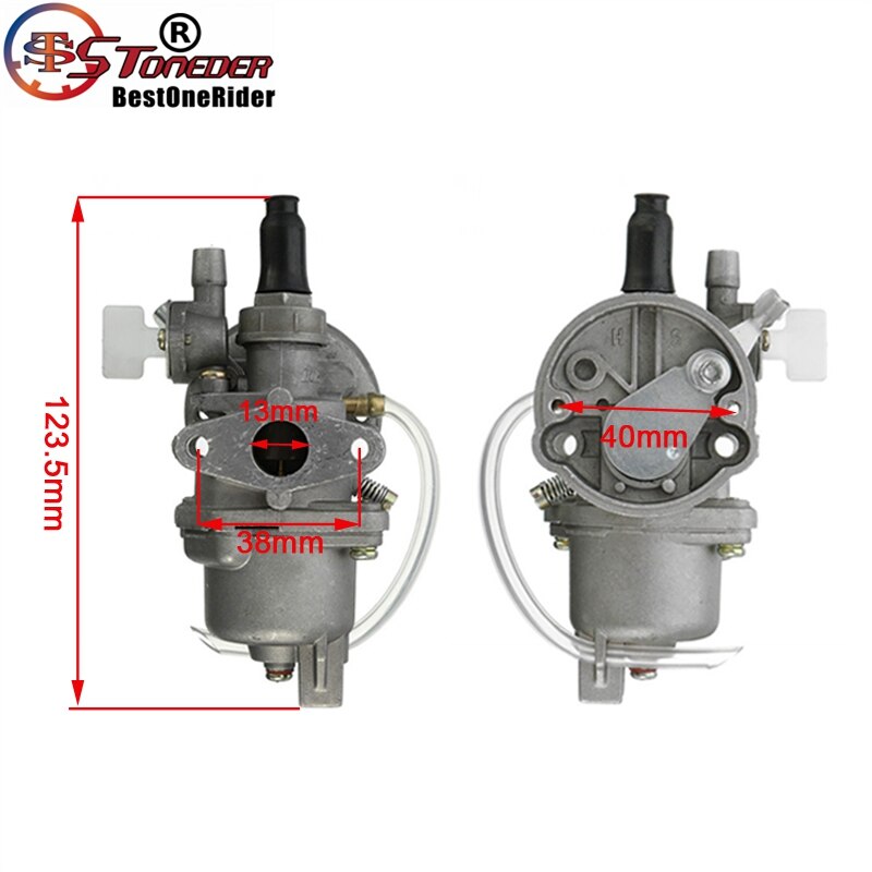 STONEDER, carburador de Minimoto de 2 tiempos para motor 47cc 49cc, piezas de carburador chino de bolsillo, moto de cross, Mini niños, ATV Quad de 4 ruedas