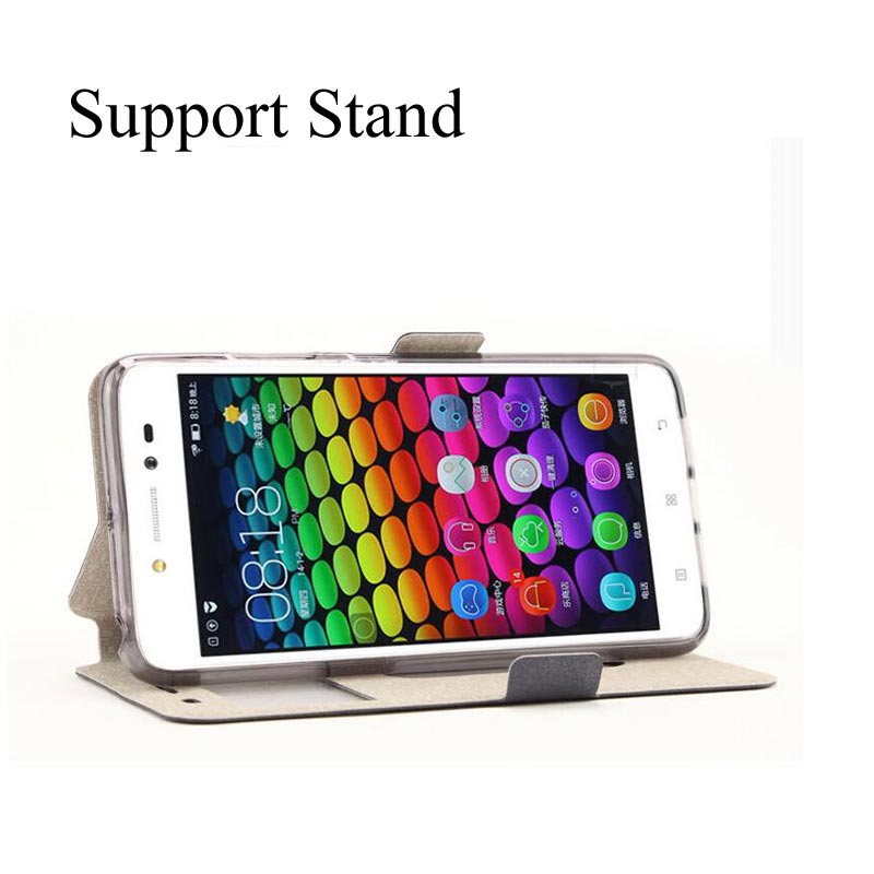 Leren hoesje lenovo zuk  z2 pro hoesje kijkvenster flip stand cover voor lenovo zuk  z2 z2 plus telefoonhoesjes tas  z2121 z2131 fundas
