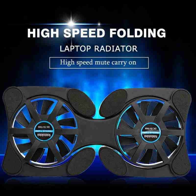 Octopus Notebook Cooler Pad Quiet Stand Double Fans For 7-15 inch Cooler Cooling USB Laptop Foldable Fan Notebook I0E3