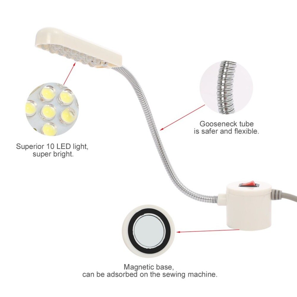 Naaimachine LED Lamp 19 LEDs Werklampen Spaarlampen Met Magneten Mount Licht Armatuur Verstelbare Licht