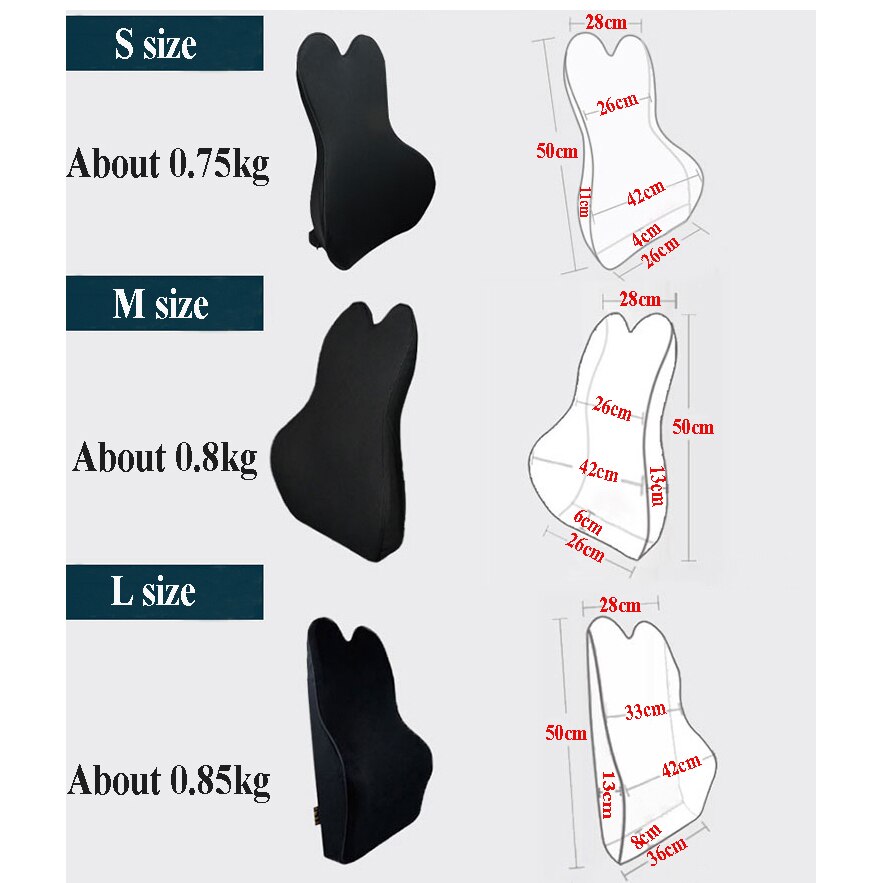 Breathable Car Seat Cushion Memory Foam Headrest Neck Pillow Lumbar Back Support Set Driver and Passenger Headrest Backrest