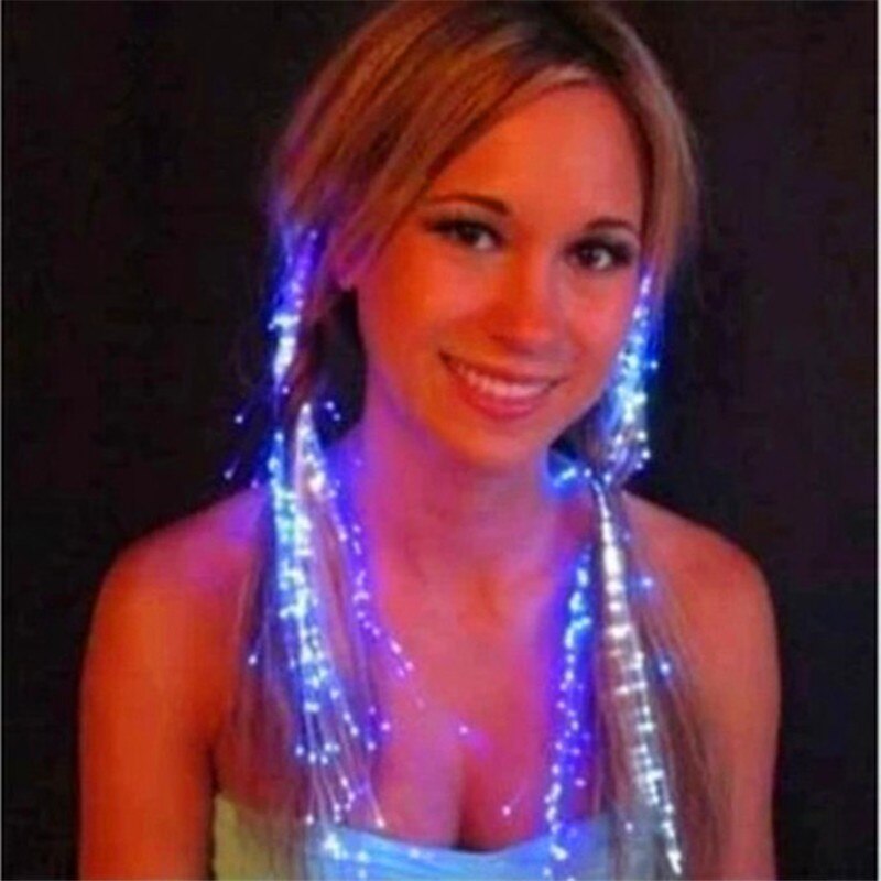 3PCS Colorful Glowing Dices Flash Fiber Braid Flash Hair Silk LED Silk Toys Glow In The Dark Flash Luminous Toys Ornament Girls