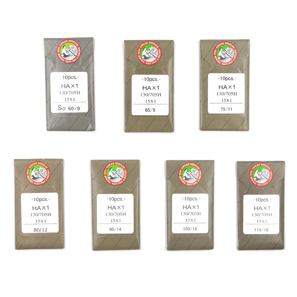 Tamaño 8,9,10,11,12,14, 16, 18 vástago plano de órgano 15x1 HAx1 130/705 todos los tamaños agujas para máquinas de coser caseras reemplazo surtido: Rosa
