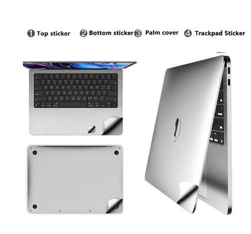 for MacBook Air 15 A2941 13 M2 A2681 Pro 14 16 M3 sticker protect film Palms Guard Rest Cover+Trackpad /body Protect Skin: Pink / 11"