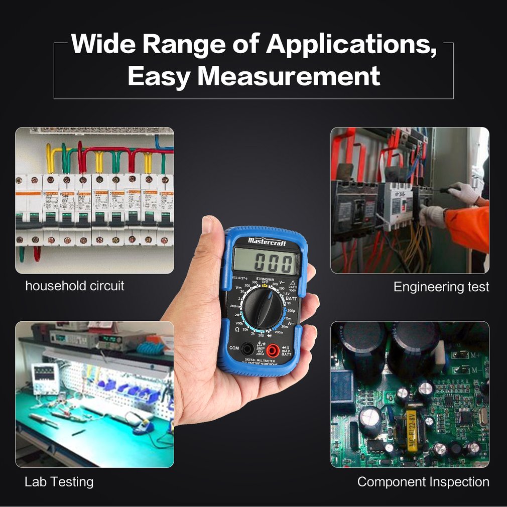 JTW-833 Handheld Mini Digital Multimeter 1999 Counts AC/DC Volt Diode Battery Tester Ammeter Voltmeter Multifunction Multimeters