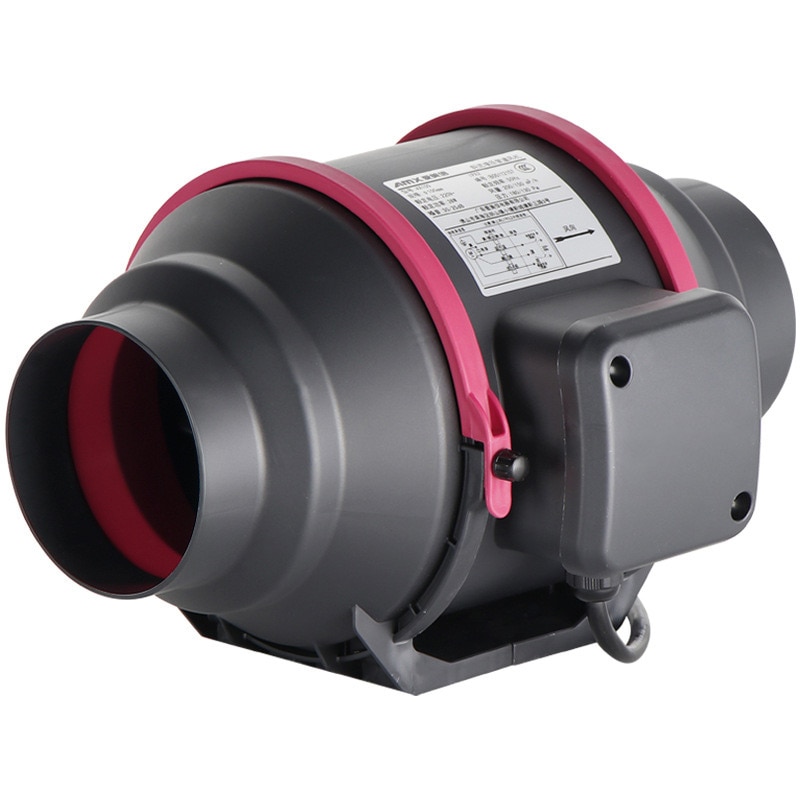 Commercial Powerful Exhaust Fan Axial Flow Centrifugal Fan Round Pressurized Pipe Exhaust Fan Household Kitchen Exhaust Fan