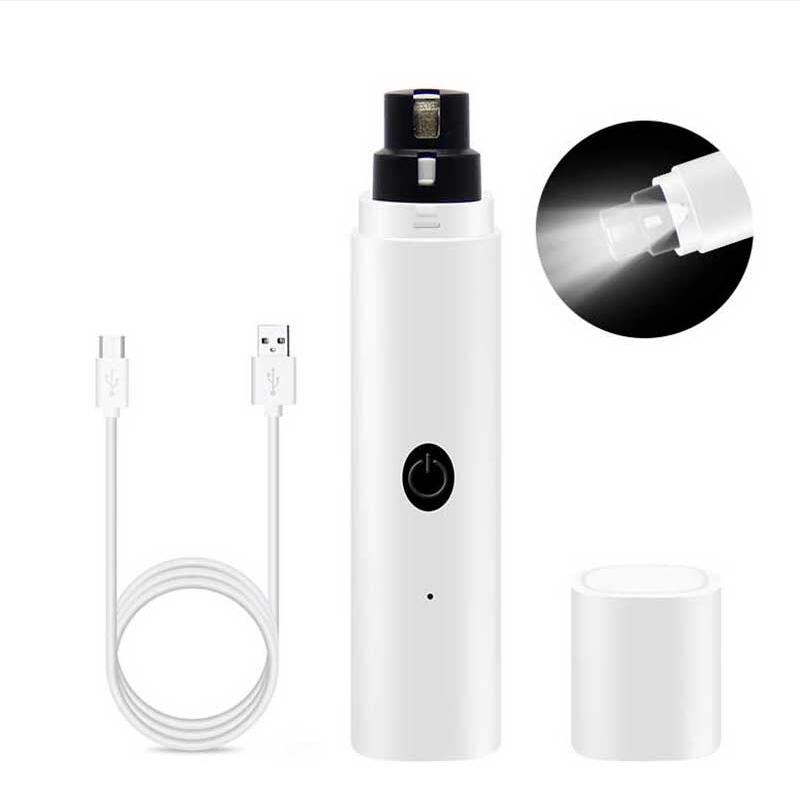 Dog Nail Grinder for Small Large Dogs Nail Clippers LED Light Pet Cat Paws Nail Cutter USB Rechargeable Pet Grooming Supplies: Yellow