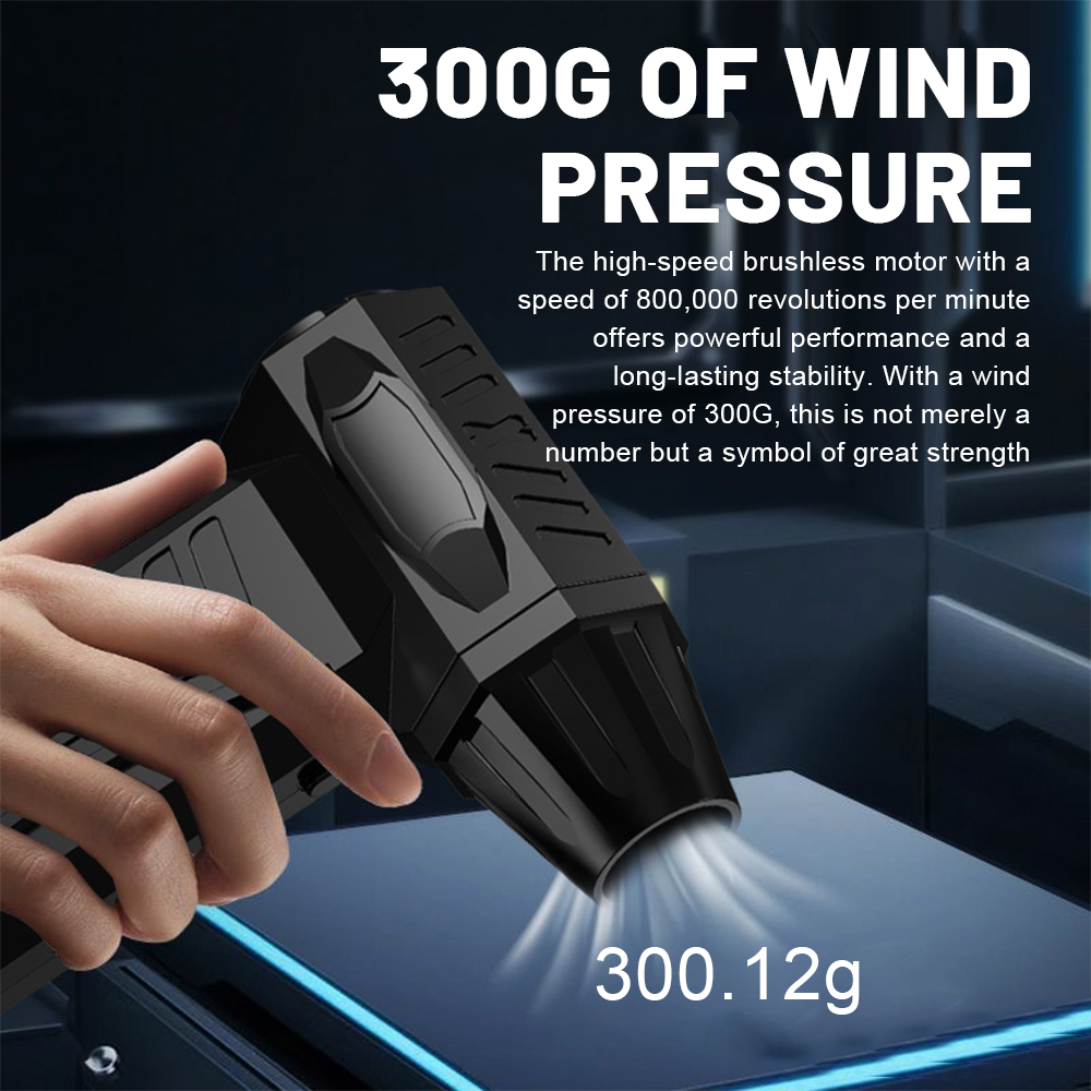 800000RPM/1000000RPM High Speed Turbo Jet Blower 10000mAh Violent Fan 58m/s Wind Speed Mini Air Blower Blow and Suck in One Tool