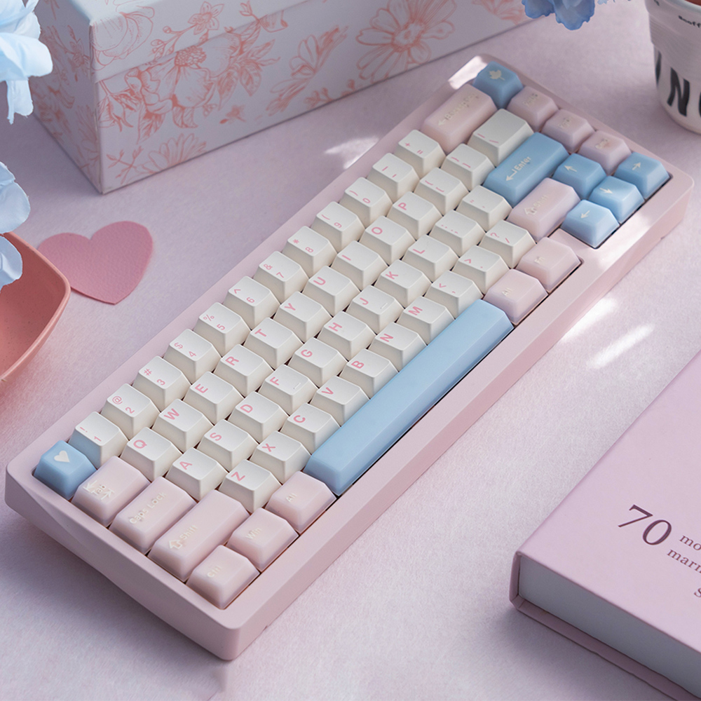 164 taster gennemsigtige taster pbt+pc dobbelt skudt taster cherry profil til cherry mx switche mekanisk tastatur 64/87/96