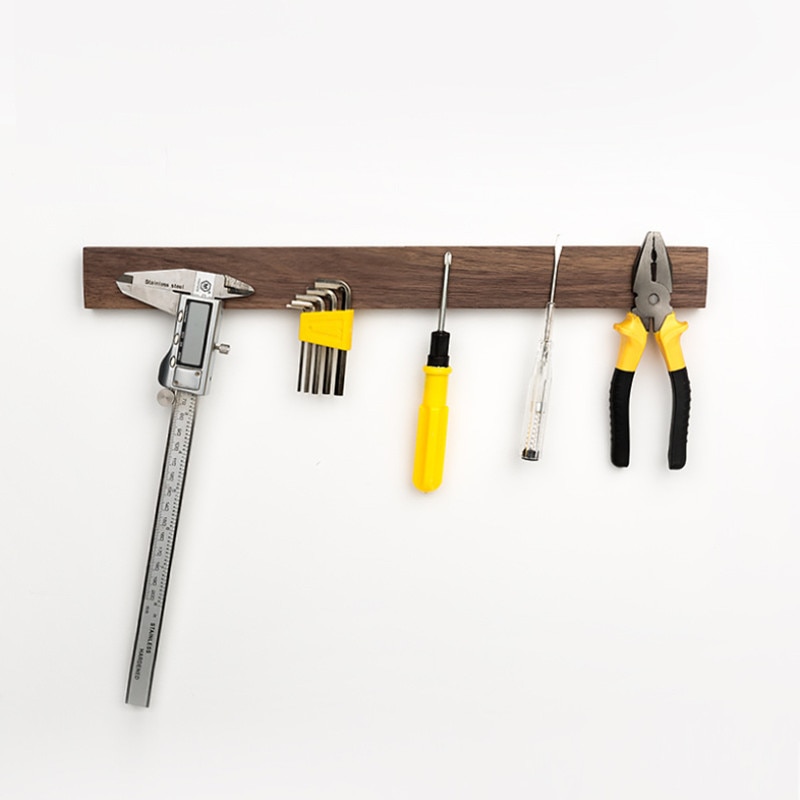 Kraftfull 6 tums magnetisk knivlist, massiv väggmonterad knivstång i trä. magnetisk kniv & verktygshållare, unik