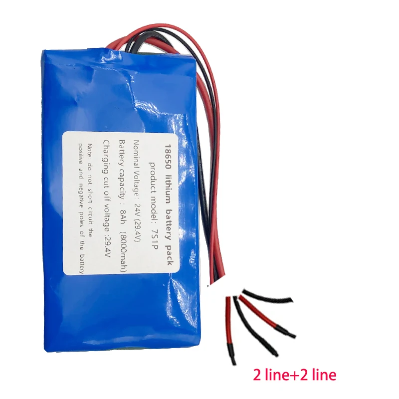 18650 7S1P 25,2 V 24 V 8000 mAh Li-Ionen-Akku mit BMS, zur Überwachung von Lautsprechern, kleiner wiederaufladbarer Elektro-Einrad-Akku: green