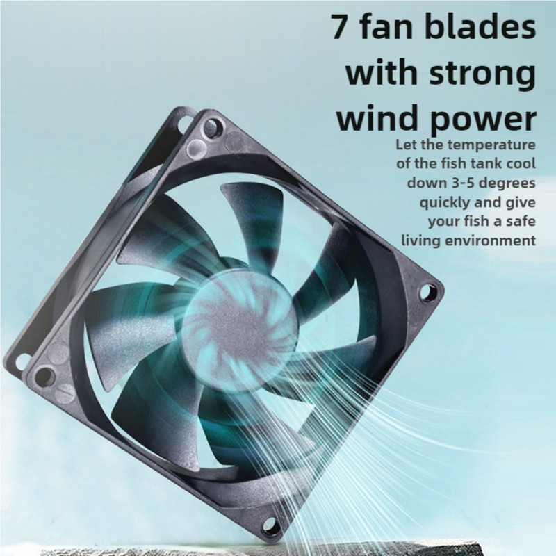 Wentylator chłodzący akwarium. Chłodzenie akwarium Chłodnica wodna Akwarium akwariowe Sprzęt chłodzący robić akwarium morskiego