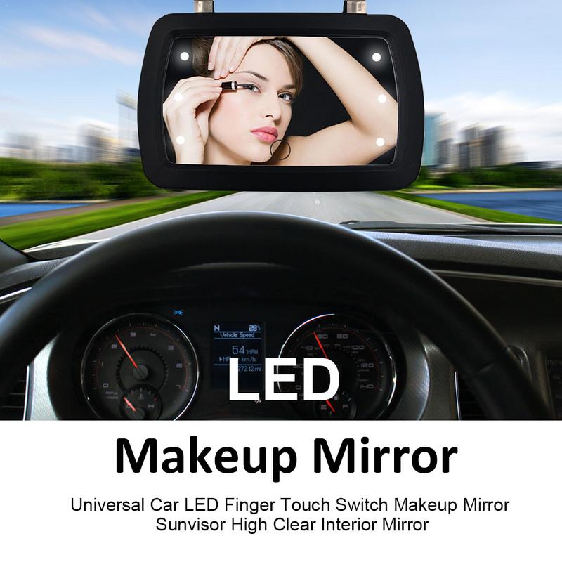 Interruptor táctil LED Universal para coche, espejo de maquillaje, parasol, espejo Interior transparente