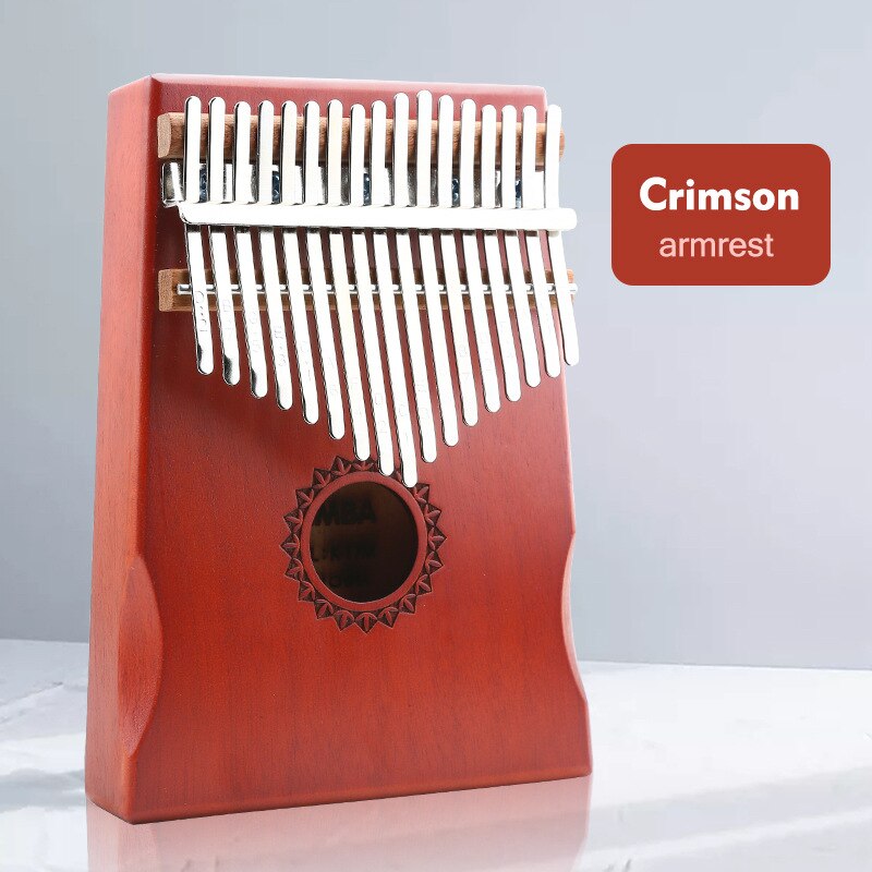 17 Keys Kalimba Thumb Piano African Instrument Mahogany Body Musical Instrument Music Instrument Beginner Kalimba: Crimson 2