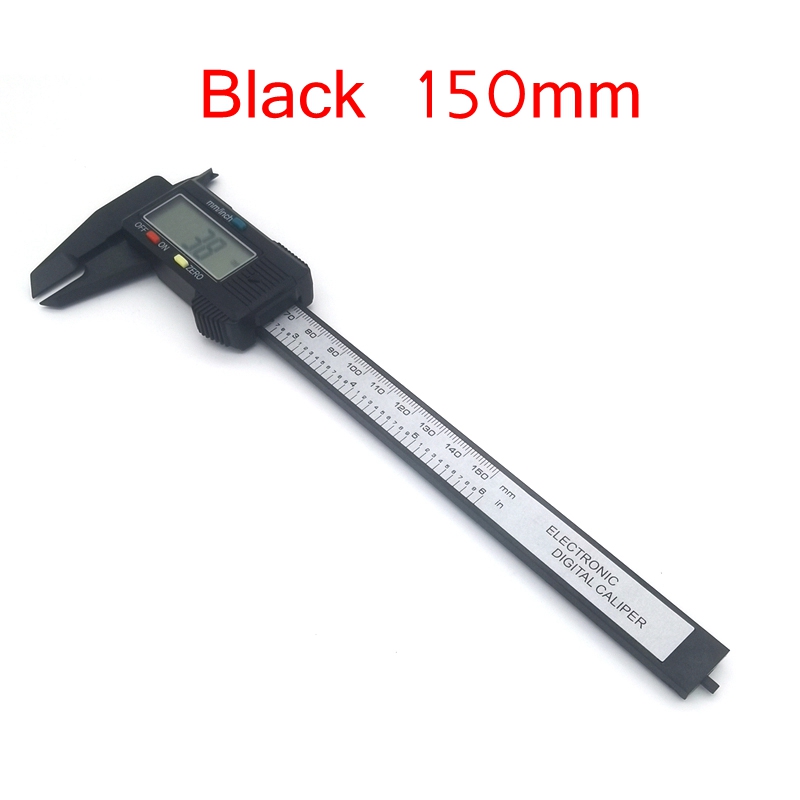 150mm 100mm Electronic Digital Caliper Carbon Fiber Dial Vernier Caliper Gauge Micrometer Measuring Tool Digital Ruler: white