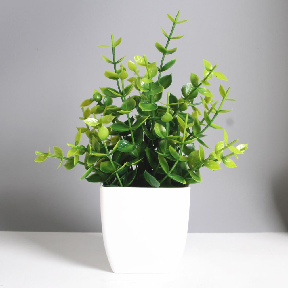 Umelé bonsaje, živé nevädnúce realistické črepníkové rastliny, obývačka, spálňa, umelé rastliny eukalyptu, bytová dekorácia pre hotel