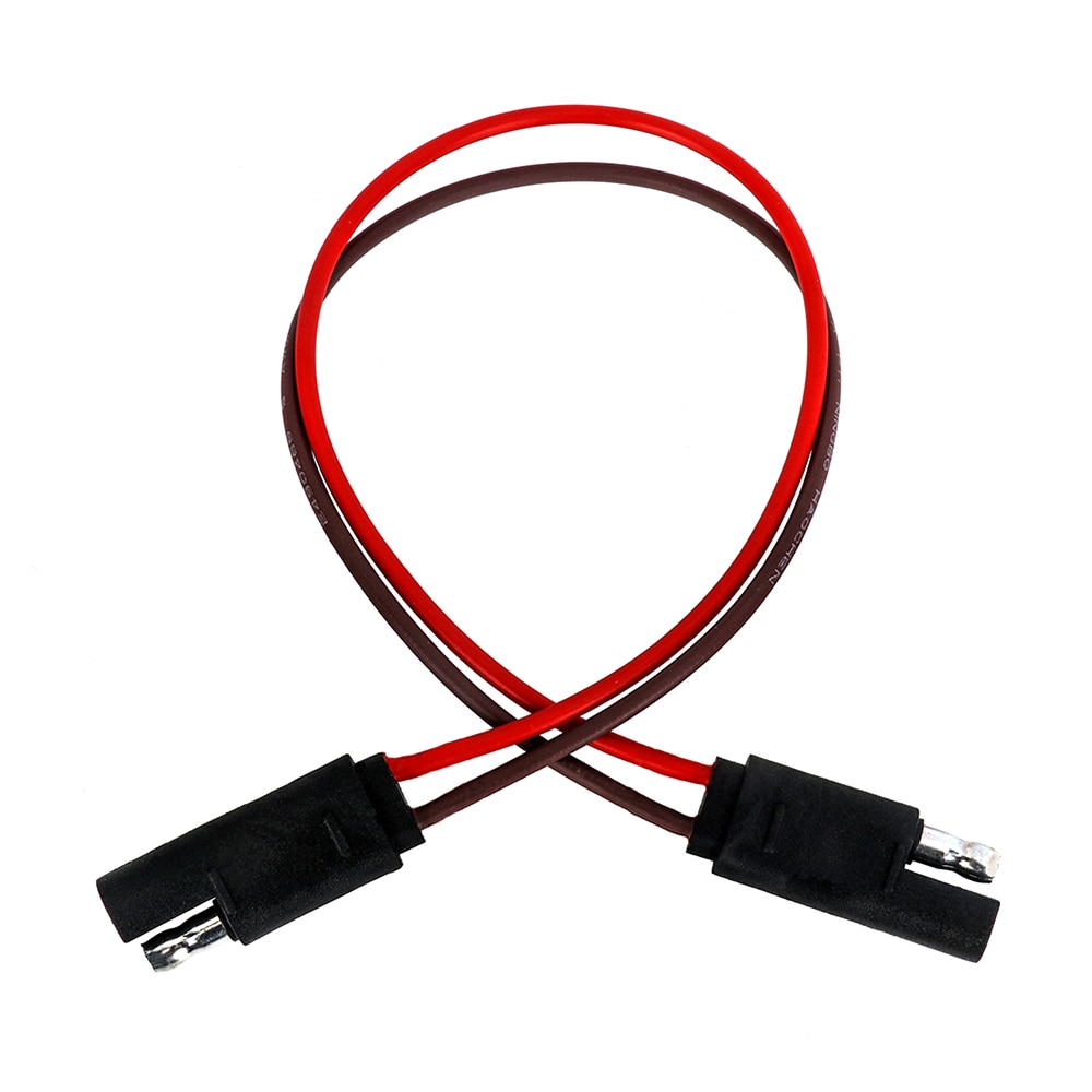 2-pin Trailer Connector Plug Trailer Light Wiring-Harness Flat Plug Extension Cable 18*2AWG Wire Connector