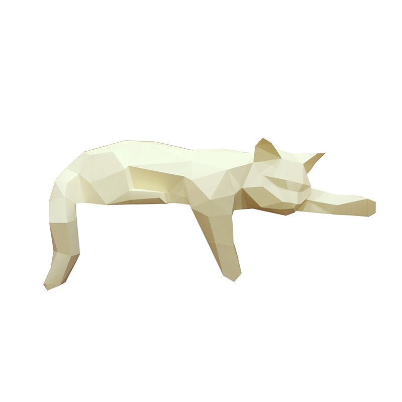 Papier Papercraft 3D Lowpoly escalade mur de chat noir, décoration murale de chambre à coucher, décorations artistiques de fête, couloir de maison, jouets à faire soi-même
