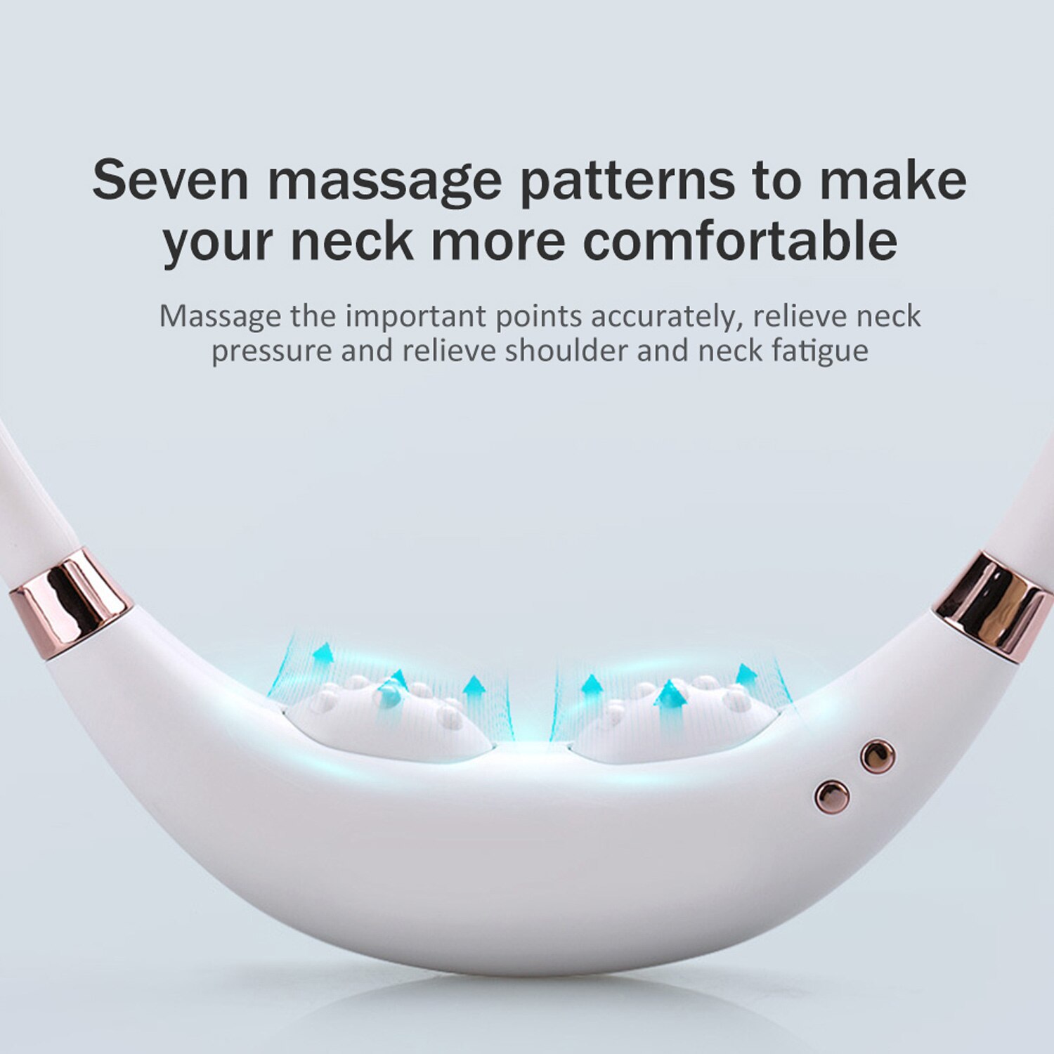 ANENG Portable Neck Fan Dual-Head USB Massage Personal Hands-Free Fan with LED Light Aromatherapy Box for School Travel Office