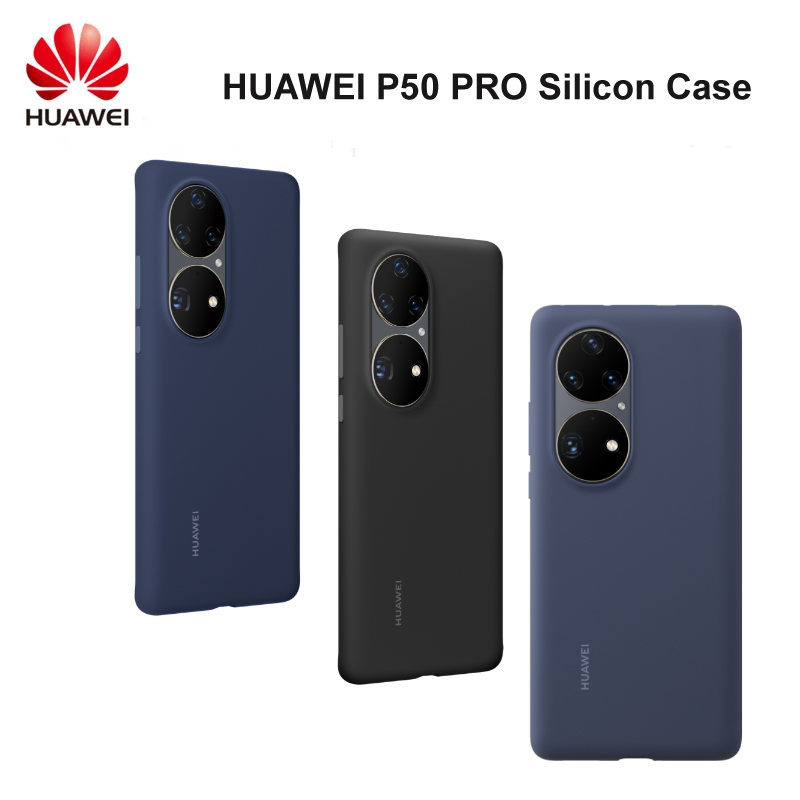 Originele Huawei P50 Pro Siliconen Case Cover Vloeibare Siliconen Luxe Case Met Microfiber Binnenkant Beschermende Shell Voor P 50 Pro