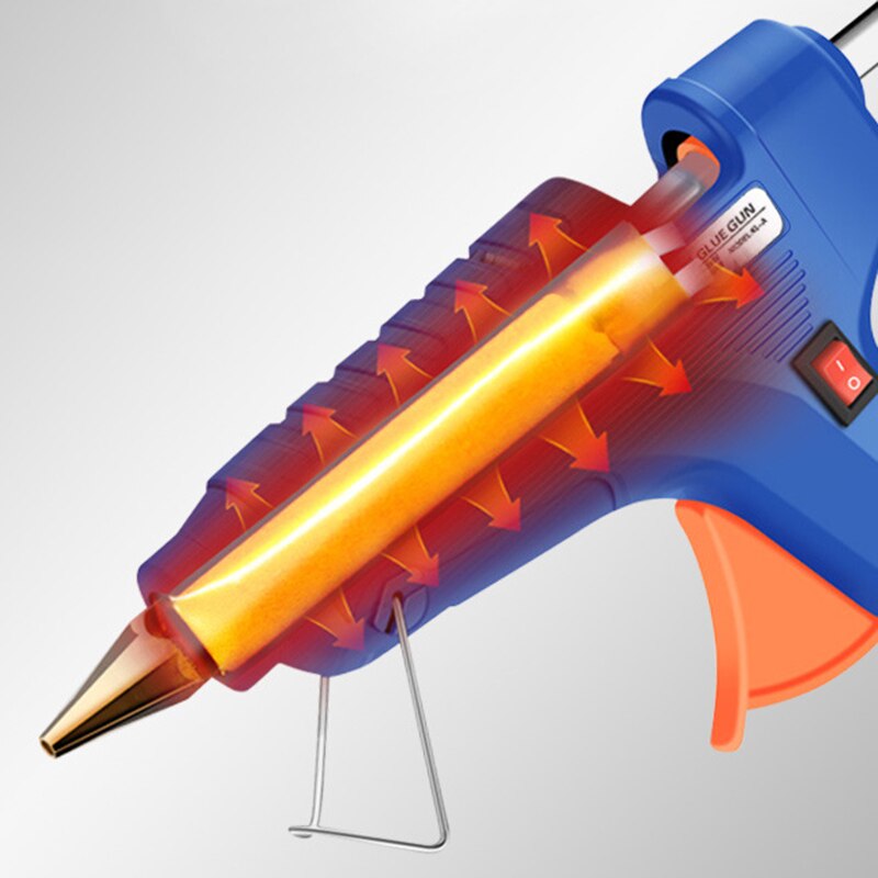 60W DIY Melt Glue Black Sticks Trigger Art Craft Repair Tool for DIY Small Craft Projects EU Plug