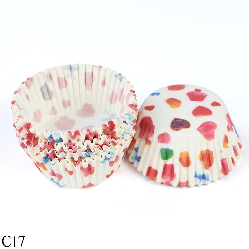 Doublures de Cupcake, tasse de cuisson, bricolage, plateau en papier à muffins, plateaux à pâtisserie, fournitures de cuisine, moule à gâteau, outils de décoration, 100 pièces: C17