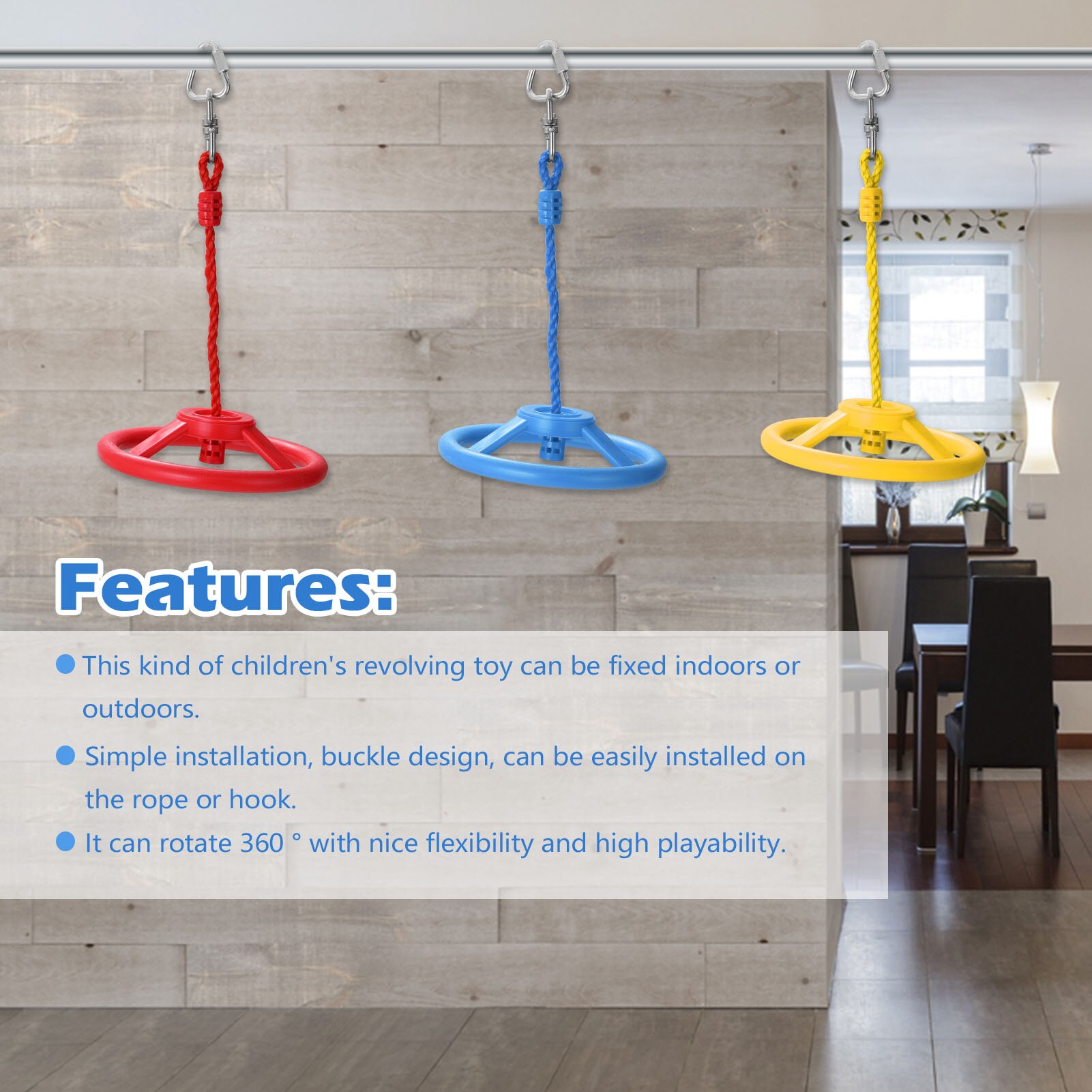 Ninja Wiel Hindernisbaan Kit Opknoping Obstakel Met Touw Training Apparatuur Voor Kids Kinderen Achtertuin Buiten Binnenshuis Playin