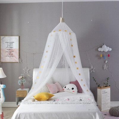 Baby Bed Mosquito Net Canopy Cot Curtain Girl Room Decoration Crib Netting Tent Crown Hanging Net Princess Tents Baby Room Decor: WJ3664D