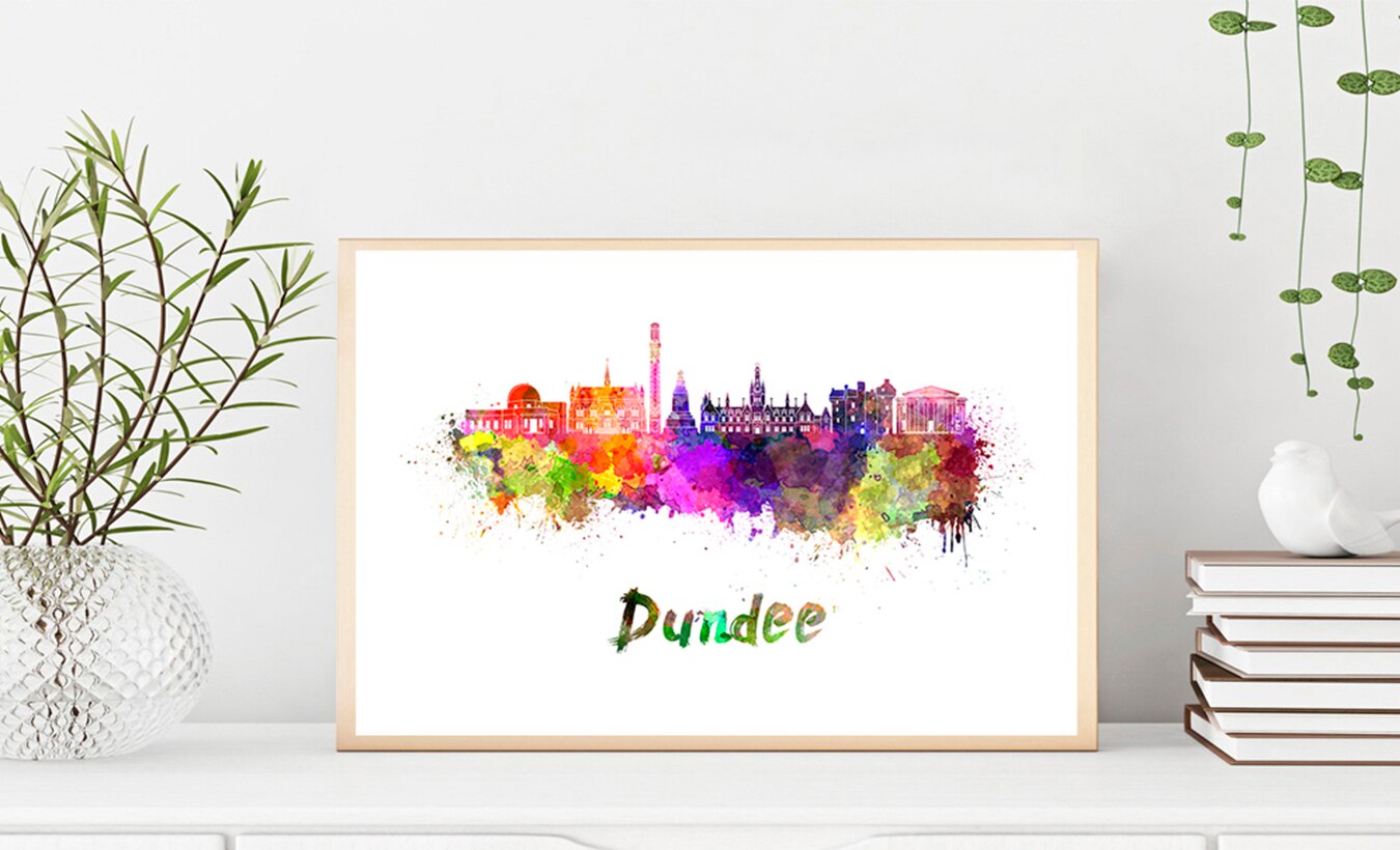 Dundee Skyline Poster-art print home decor monuments city-wall art Poster travel landscapes