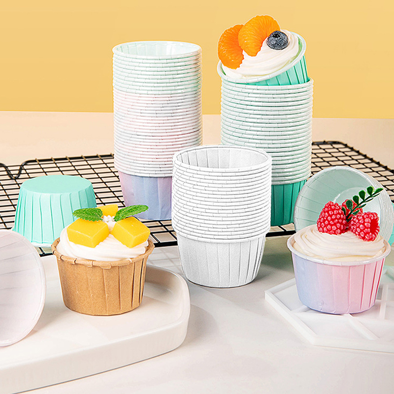 50Pcs Muffin Dessert Holder Cupcake Liner DIY Cake Wrappers Baking Cup Tray Case Cake Pastry Paper Cups Party Supplies