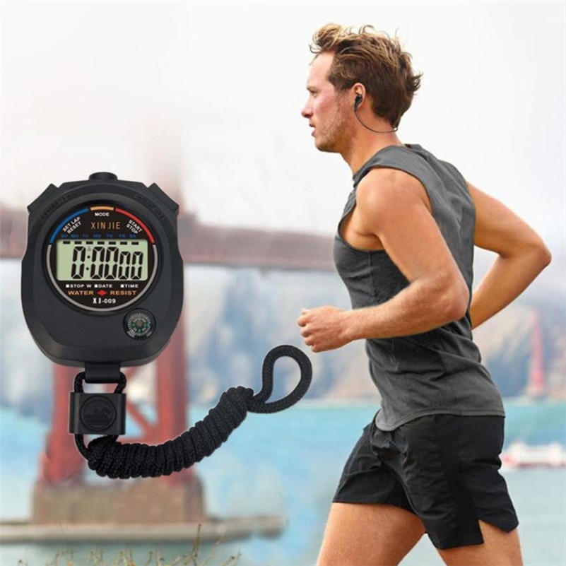 Mode Explosieve Waterdichte Digitale LCD Sport Stopwatch Horloge Chronograaf Timer Counter Alarm Sport Horloges 30P