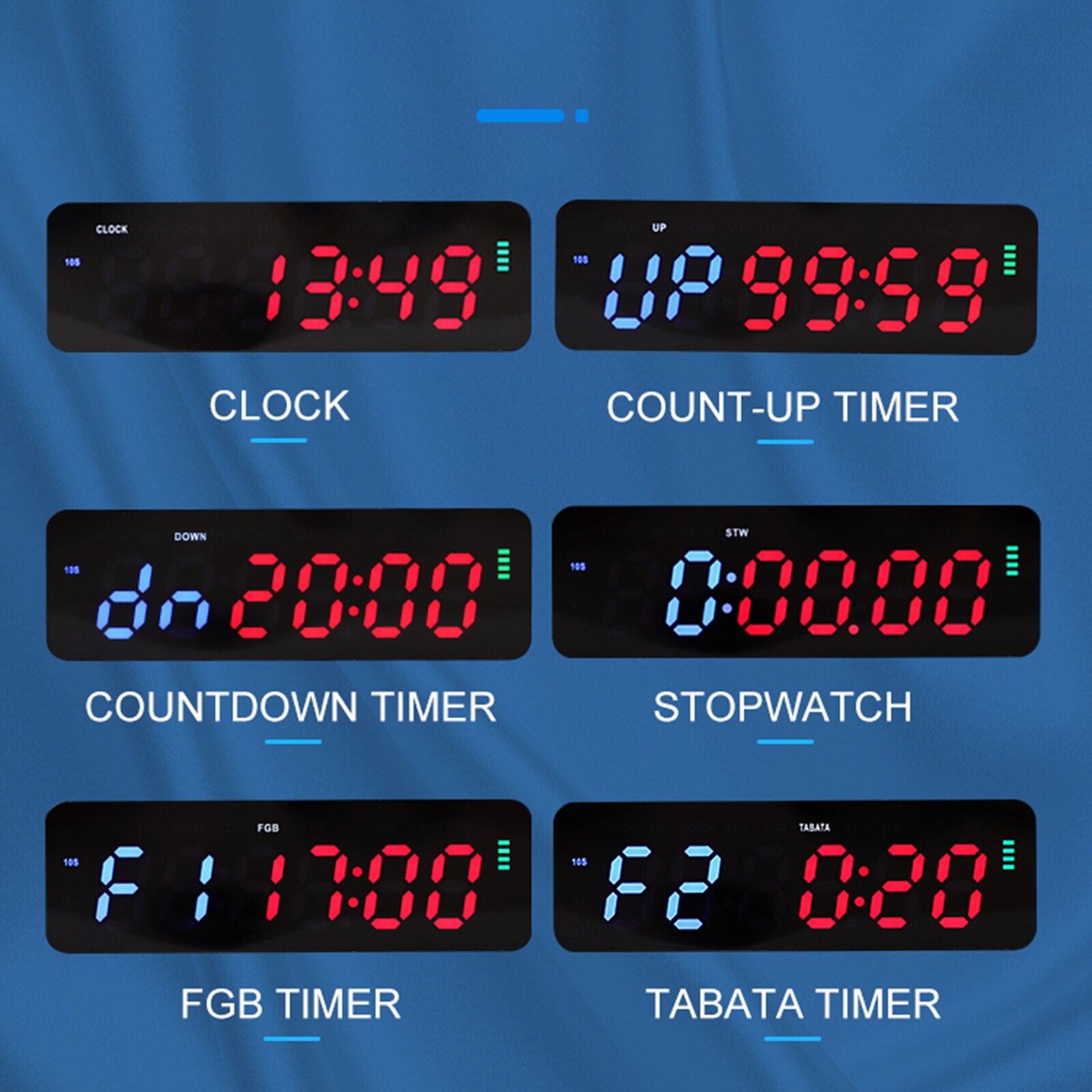 Gym Timer LED Fitness Interval Timer with Magnetic Back Count Down/Up Clock for Home Gym Outdoor Workout