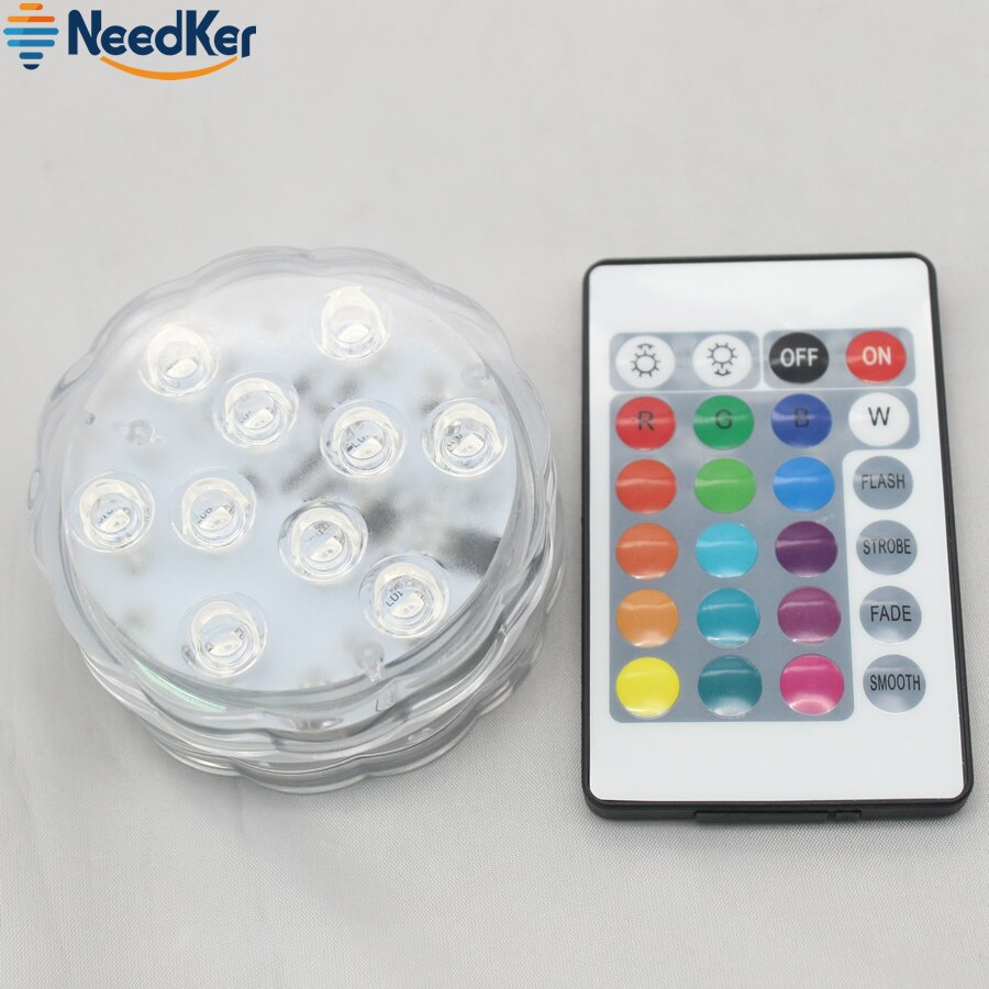 IP68 RGB lumière à LED Submersible lampe de nuit sous-marine extérieure à piles lumière de natation Vase bol décoration de fête de jardin