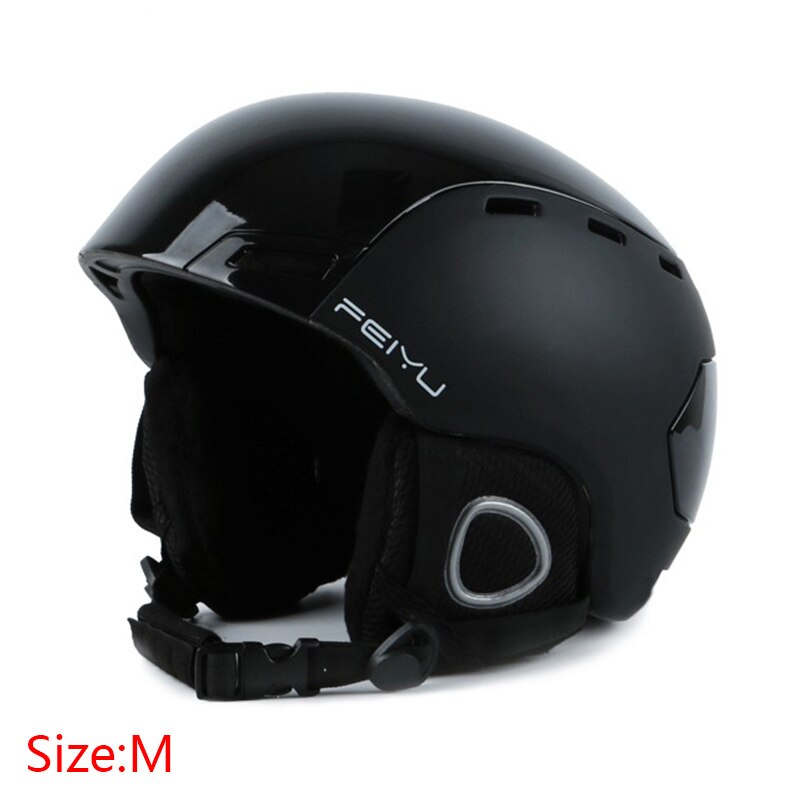 Erwachsene Ski helm Integral Geformten sport ausrüstung, stilvolle und stilvolle, männer und frauen M/L MJ: Black M