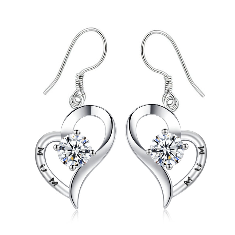 TY270 women wedding jewelry romantic heart necklace and earing set