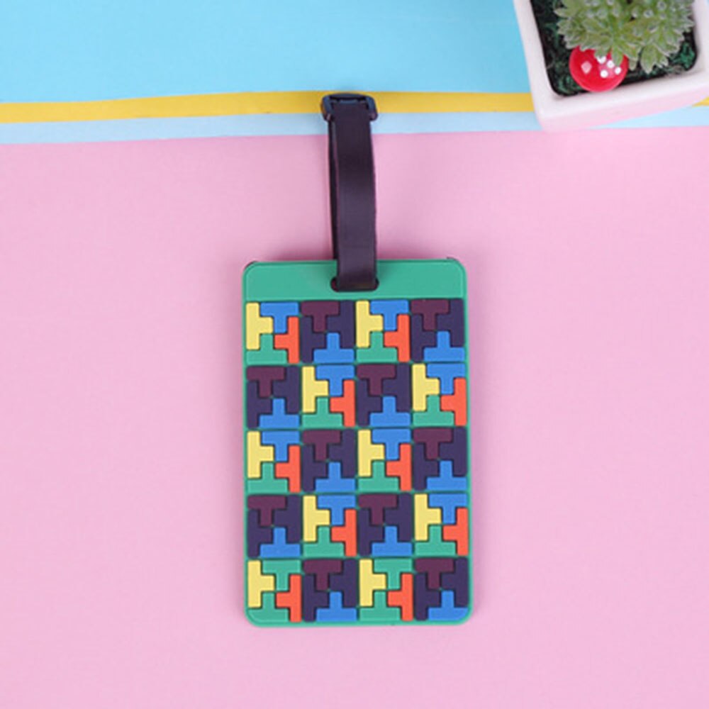 Lindas etiquetas de silicona Funky para equipaje de viaje, etiqueta para equipaje, soporte de dirección de valijas, etiqueta identificadora, accesorios de viaje, recién llegados: 1