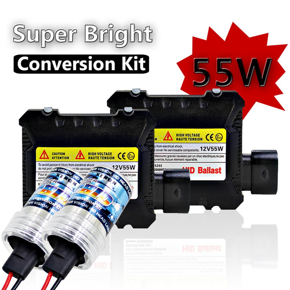 55W HID ampoule au xénon H1 H3 H7 H11 9005 9006 12V Auto voiture phare lampe 3000K 4300K 5000K 6000K 8000K 10000K 12000K: H1 3000K