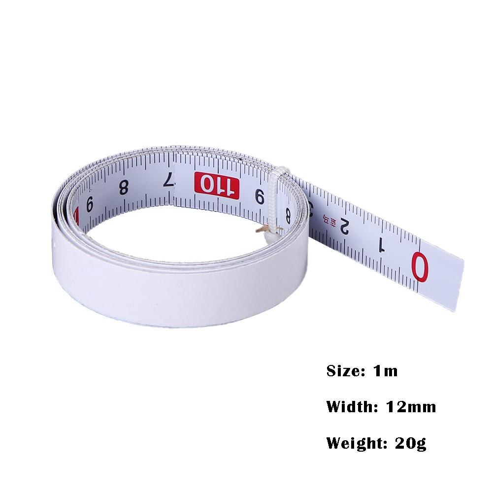 Miter Track Tape Measure Self Adhesive Metric Stainless Steel Ruler Miter Scale Wear Resistant High Strength Clear Scale: 	L2R White