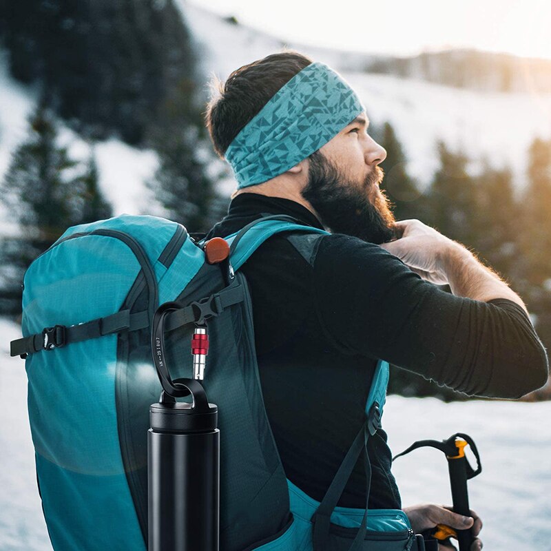 Multifunctional Gadget Rescuing Climbing Carabiners 2pcs Aluminum Locking Carabiner Clip Rock Climbing Tool D-Shaped Buckle