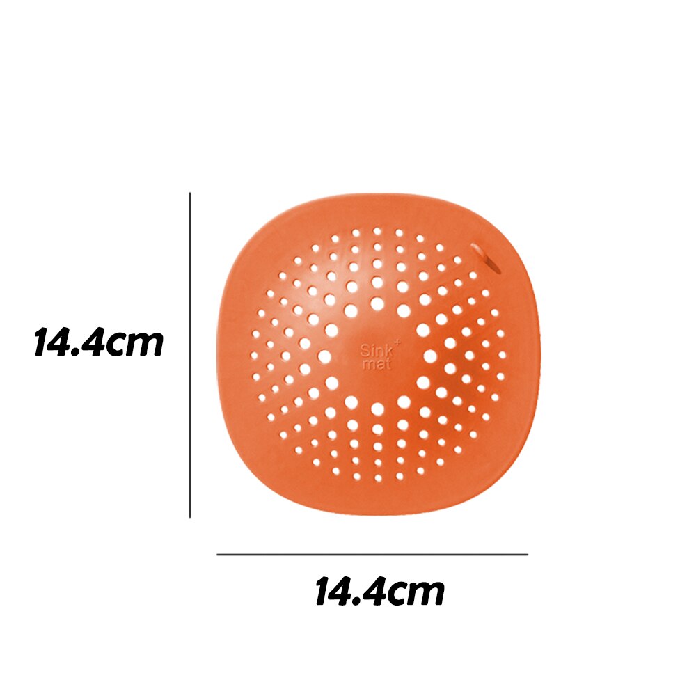 Badrum hårfångare propp diskbänk filter tillbehör för badrumsprodukt bad avlopp utlopp avlopp dusch filter sil: 1 pc orange